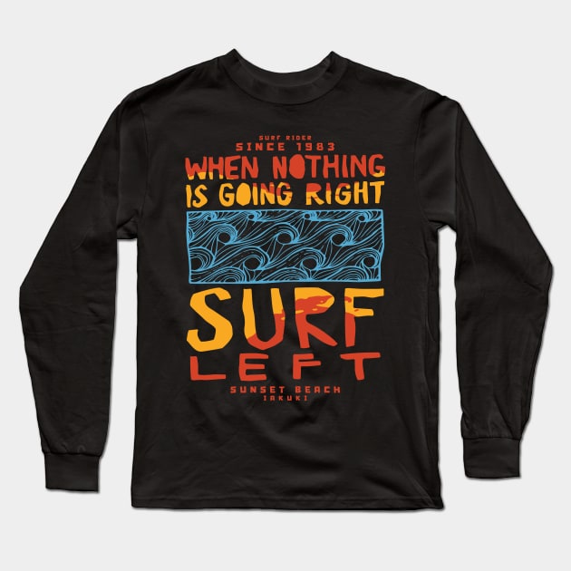 Surf Left Long Sleeve T-Shirt by IAKUKI